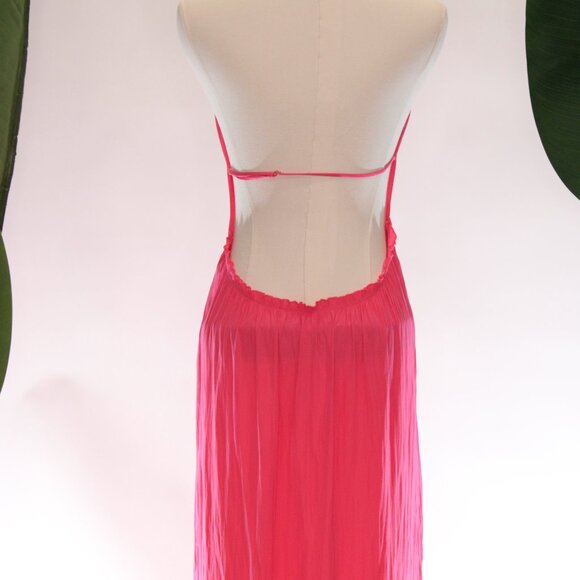 A.L.C Rio Gown, Pink Maxi Halter Low Back Gown, Size 10 - Picture 9 of 10